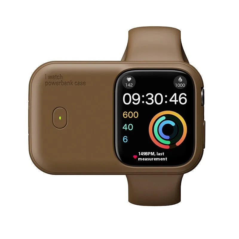 Apple Watch portable wireless charging case power bank with silicone protective cover