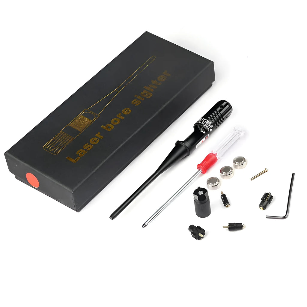 Black matte T6010 aluminium alloy laser calibration device with red light option