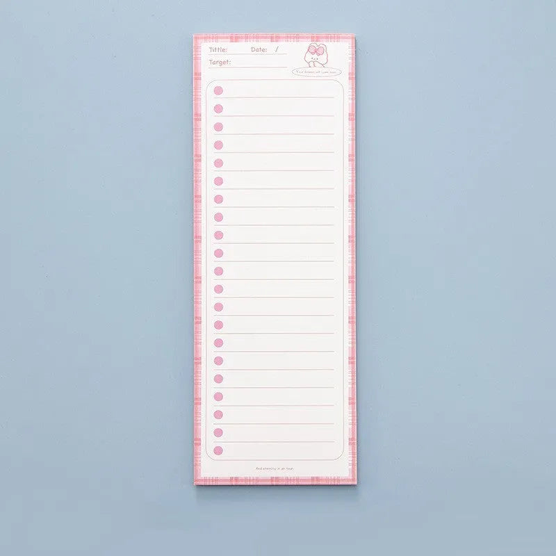Ins Wind note book sticky pad with bear and bunny designs, 50 sheets, 91mm by 256mm