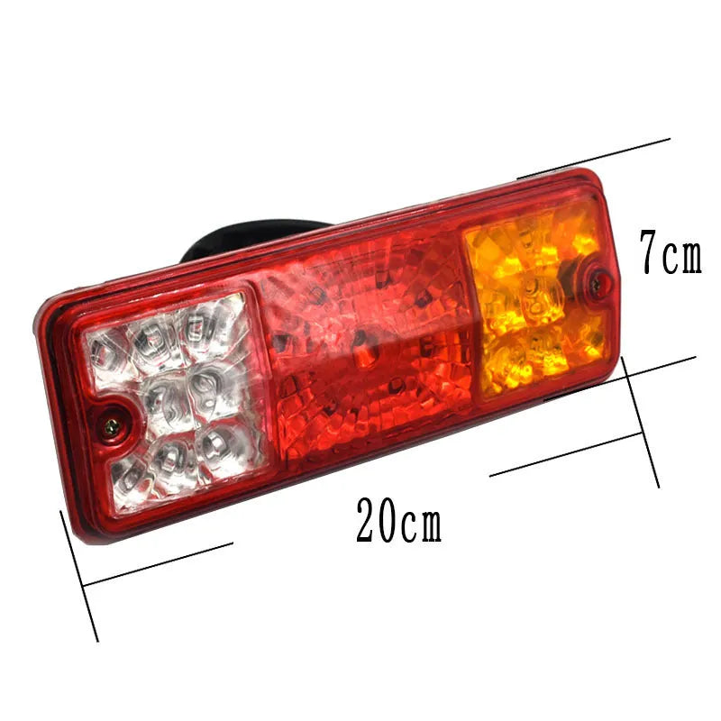Black integrated shell electric tricycle taillight for 12V and 48-60V vehicles.