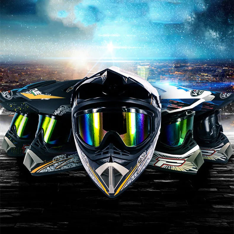 Adult kart and motorcycle helmet with ABS shell in Bright Black Green Boy colour.