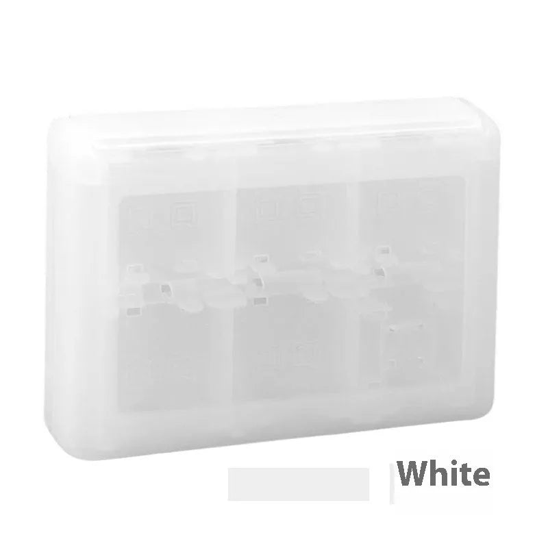Black NDS 3DS 28-game card storage box made of PP plastic, showing its size and card slots.