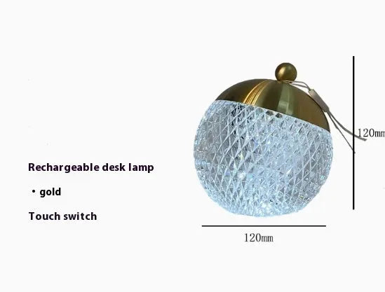 Small cylindrical portable LED night lamp with a touch dimmer in a choice of five colours.
