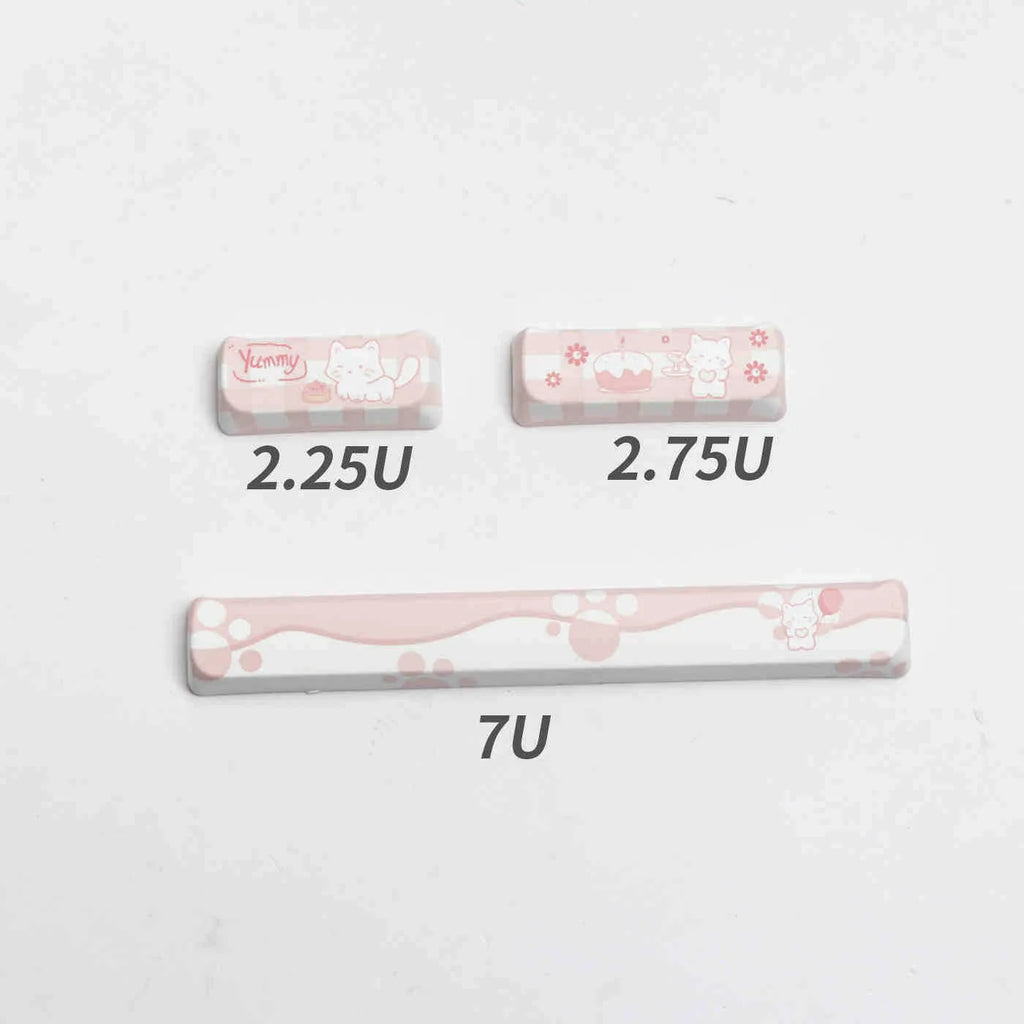 Full set of PBT sublimation key caps for mechanical keyboards showing 98+ keys in various sizes