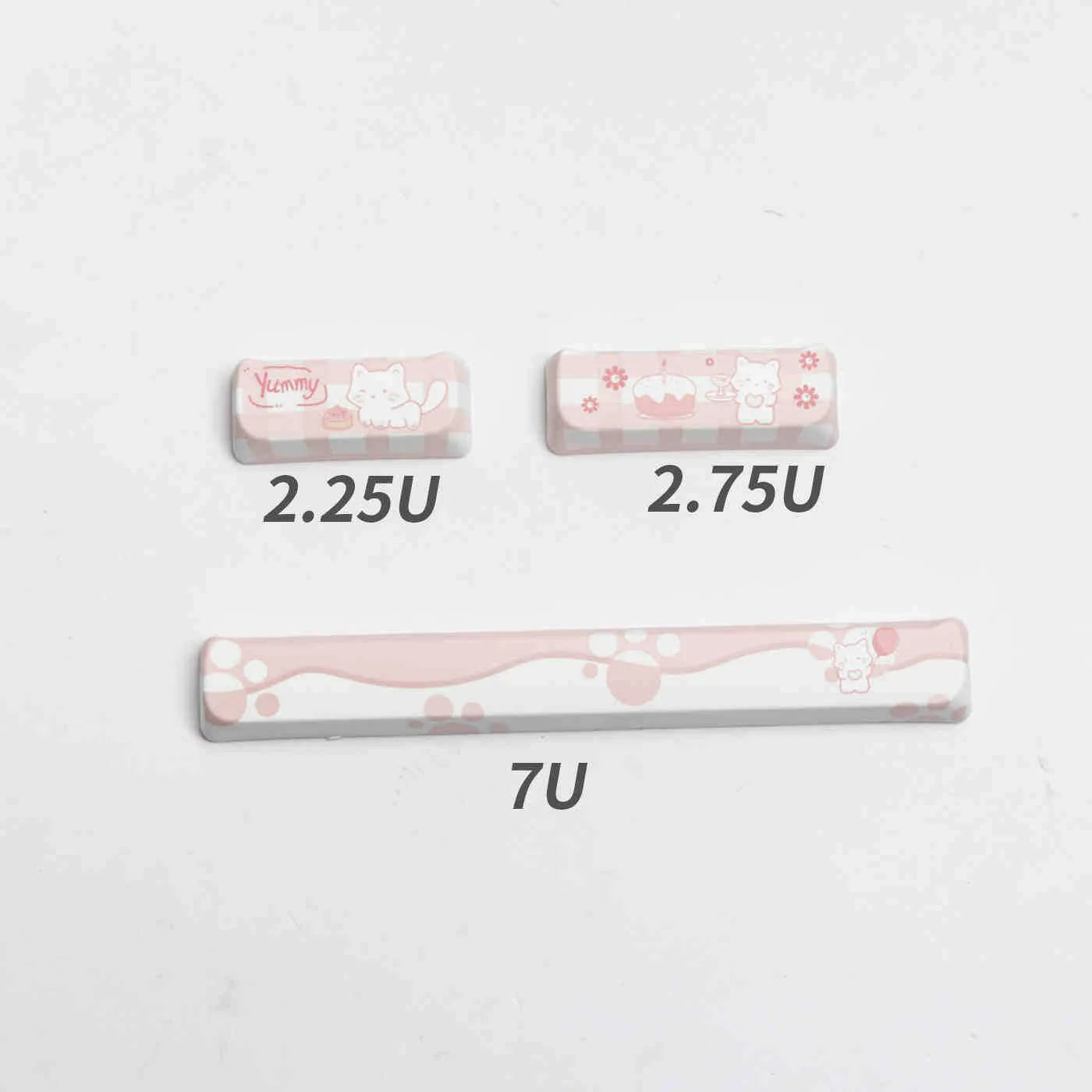 Full set of PBT sublimation key caps for mechanical keyboards showing 98+ keys in various sizes