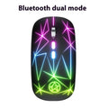 Wireless Bluetooth gaming mouse with luminous charging LED and metallic scroll wheel in star black colour