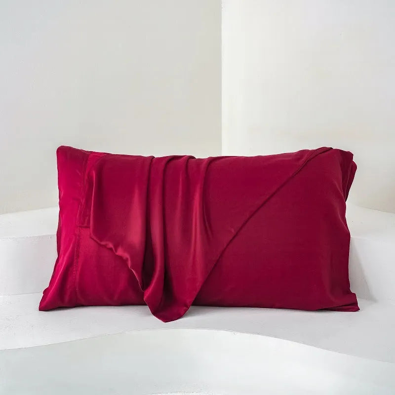 Pair of bamboo fiber satin pillowcases 50x77cm in modern simplicity style