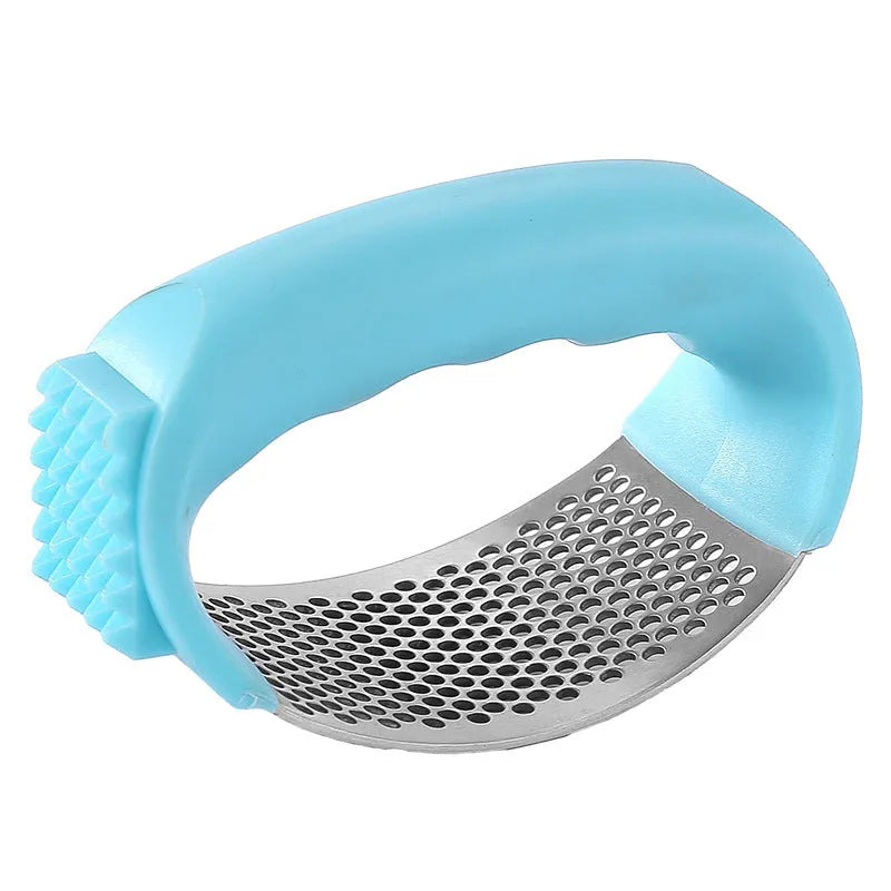 304 stainless steel garlic press with PP handle in black, blue, green, or pink colours