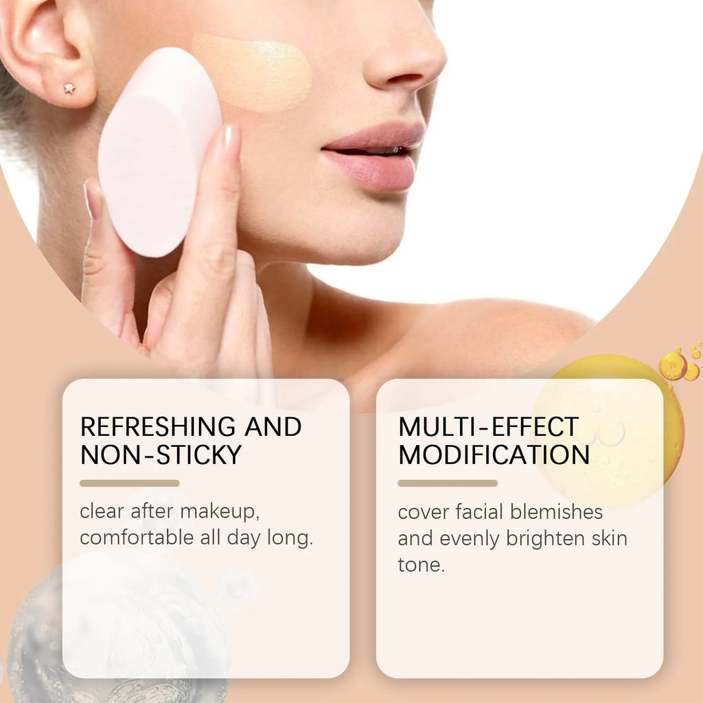 Medium skin tone moisturising liquid foundation and concealer in 3.5ml container