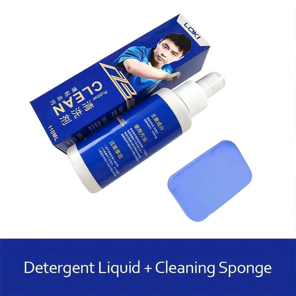 110ml table tennis bat rubber cleaner bottle with sponge applicator for racket maintenance