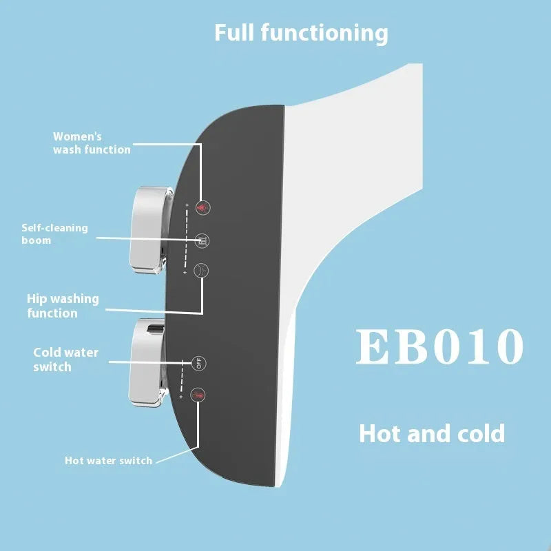 American-style ABS bidet toilet seat cleaner with hip wash and self-cleaning nozzle