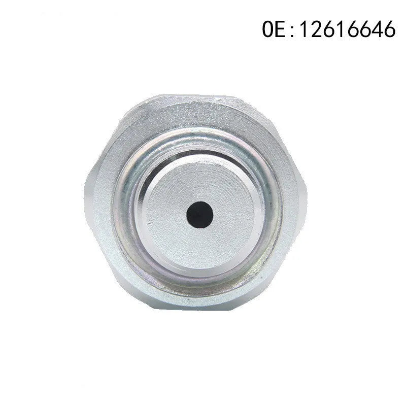 Silver metal automotive fuel pressure sensor with part numbers 12616646 12677836 D1846A.