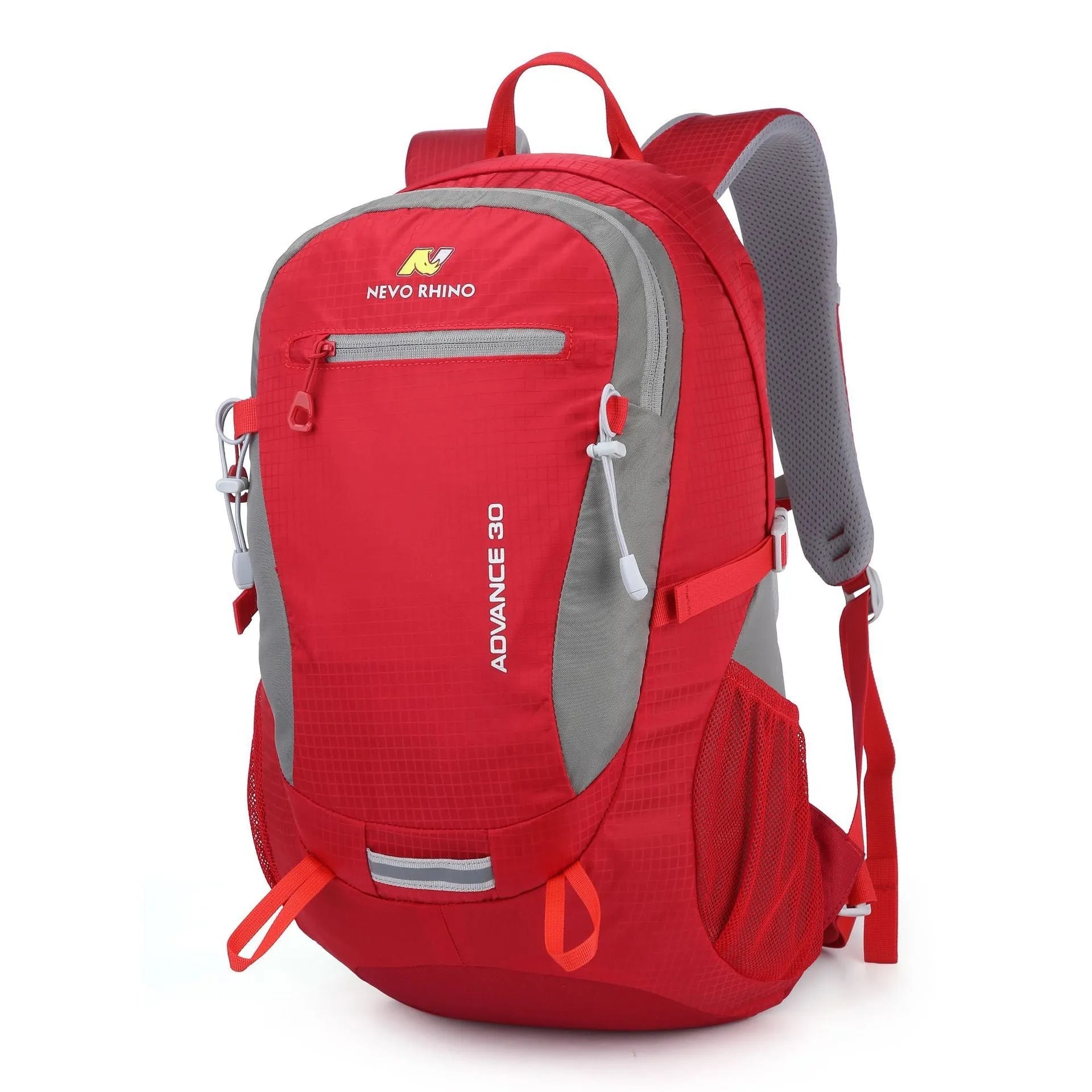 30-litre dark green waterproof nylon outdoor backpack with an airpillow strap system