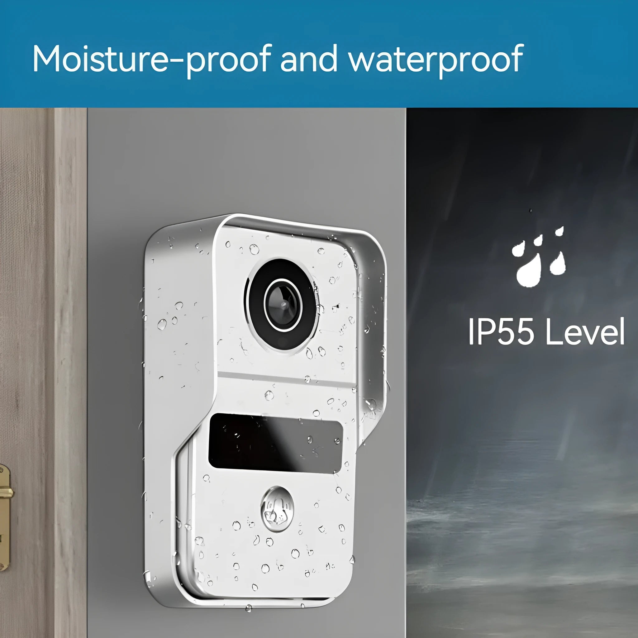 1080P video intercom doorbell system with 10-inch indoor display monitor and outdoor camera unit