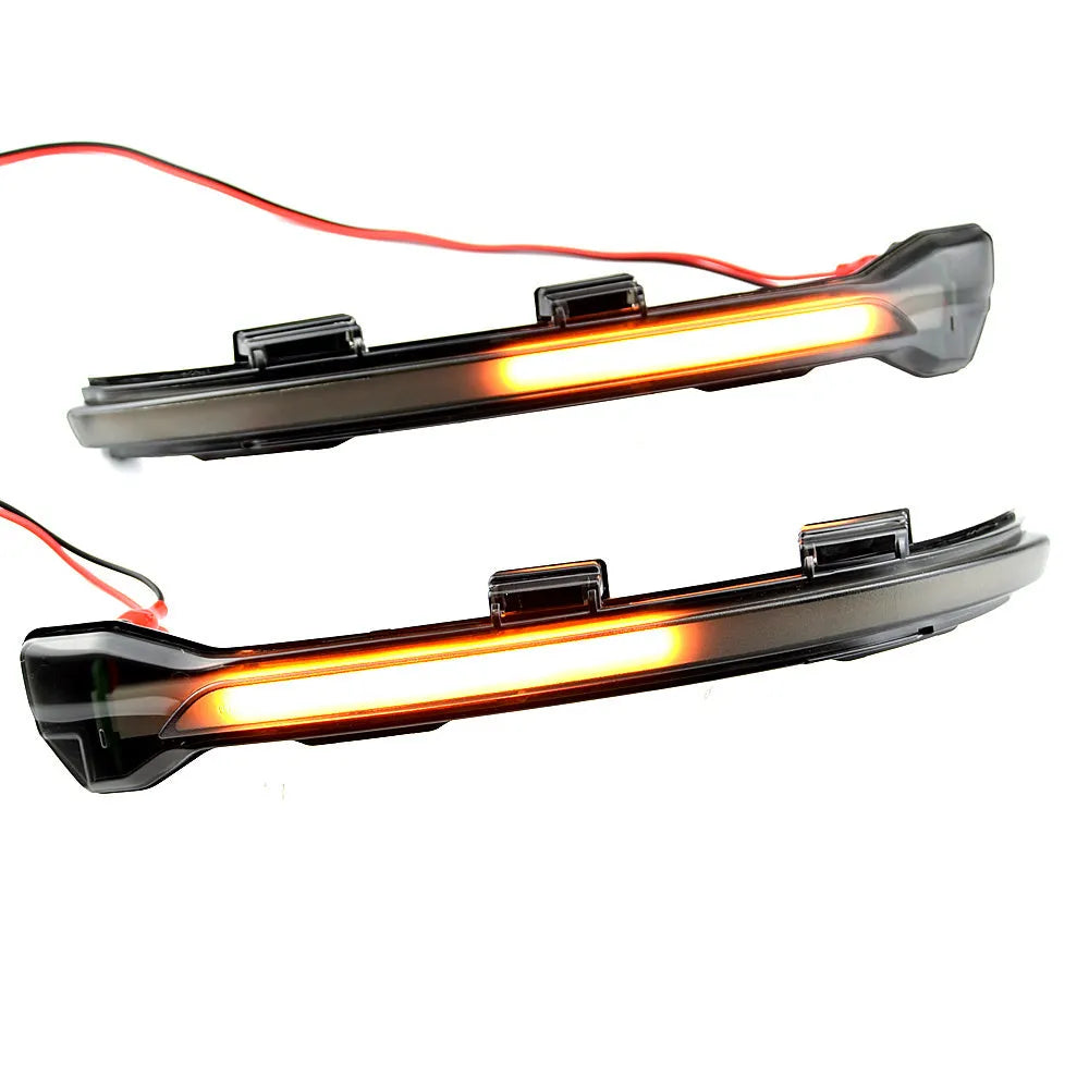 Car reversing mirror turn light LED for Volkswagen MK7 GTI R GTD with dynamic blue scanning and amber indicator, pair
