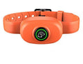 Black and orange waterproof rechargeable dog training collar with remote control unit