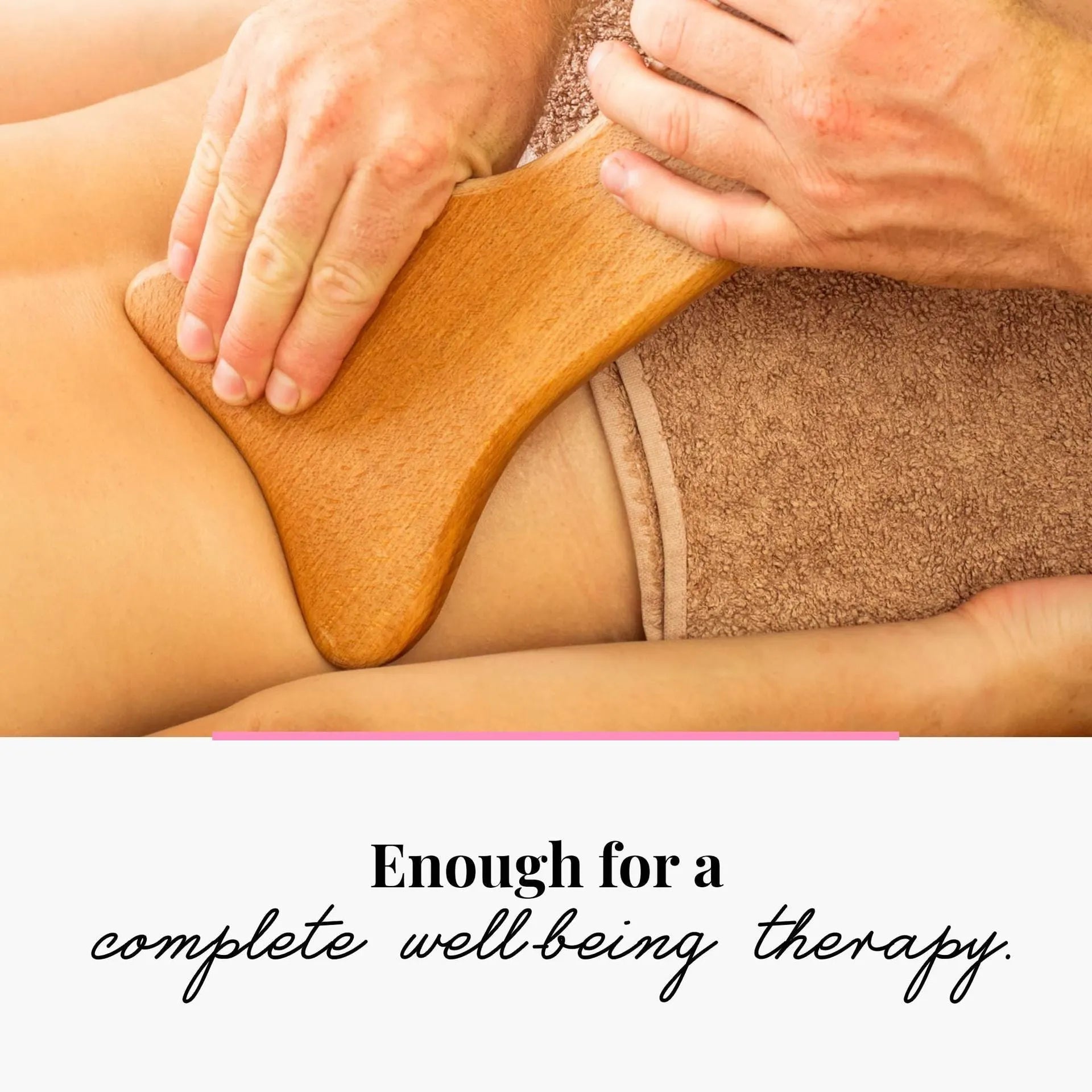 Natural beech wood massage roller set showing T-shaped roller, straight wheel and curved wheel pieces