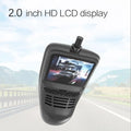 Small Eye dash cam car DVR with Full HD 1080p recording, 165 degree wide angle lens, and wifi connectivity on windscreen mount