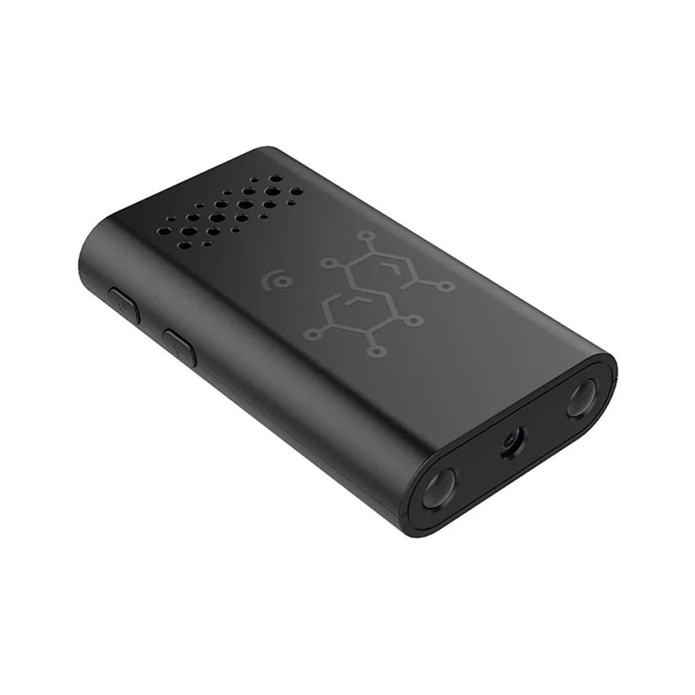 Black smart security camera with WiFi connectivity for baby monitoring and home surveillance