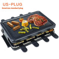 Black non-stick electric baking pan with split tray, 1300W heating pipe, 415 x 260 x 125mm, EU or US plug