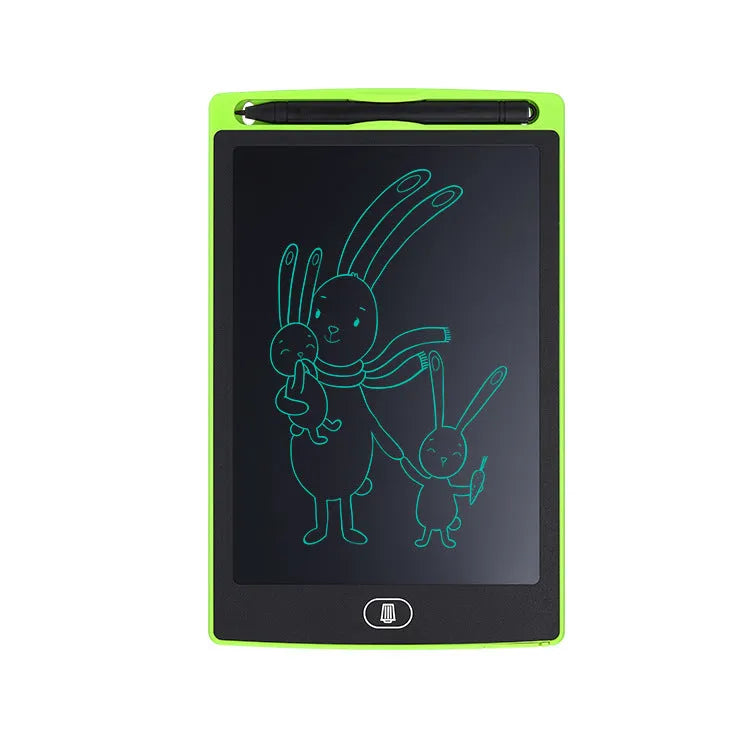 Colourful plastic electronic drawing board for kids graffiti and writing.