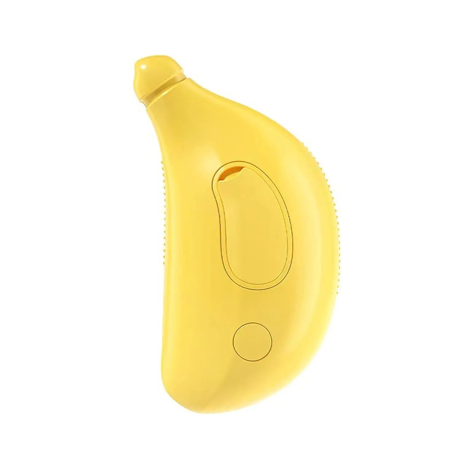 Green rechargeable cat steam brush with silicone teeth and paw-shaped ends for detangling, massage, and steam cleaning