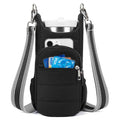 Cycling water bottle kettle bag mounted on bicycle frame in beige colour