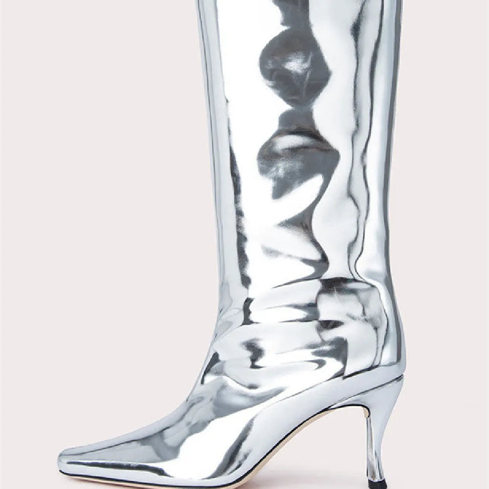 Women's square toe cowboy boots in microfiber available in multiple colours and UK sizes 35-43
