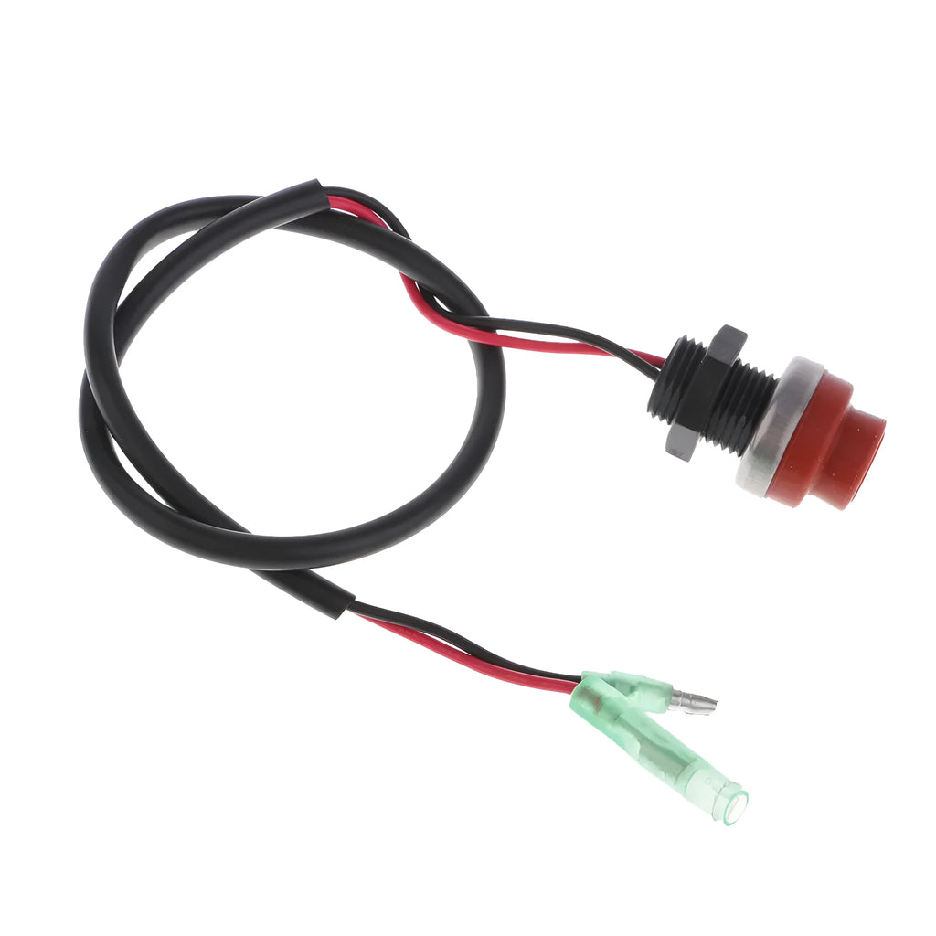 YAMAHA motorboat engine kill switch with coiled black rope lanyard