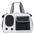Foldable single shoulder pet carrier bag in canvas material, shown in yellow colour option