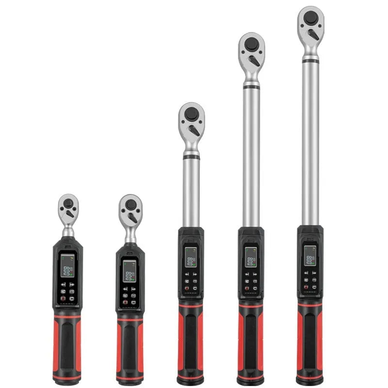 Electronic digital display torque wrench with chrome-vanadium steel construction