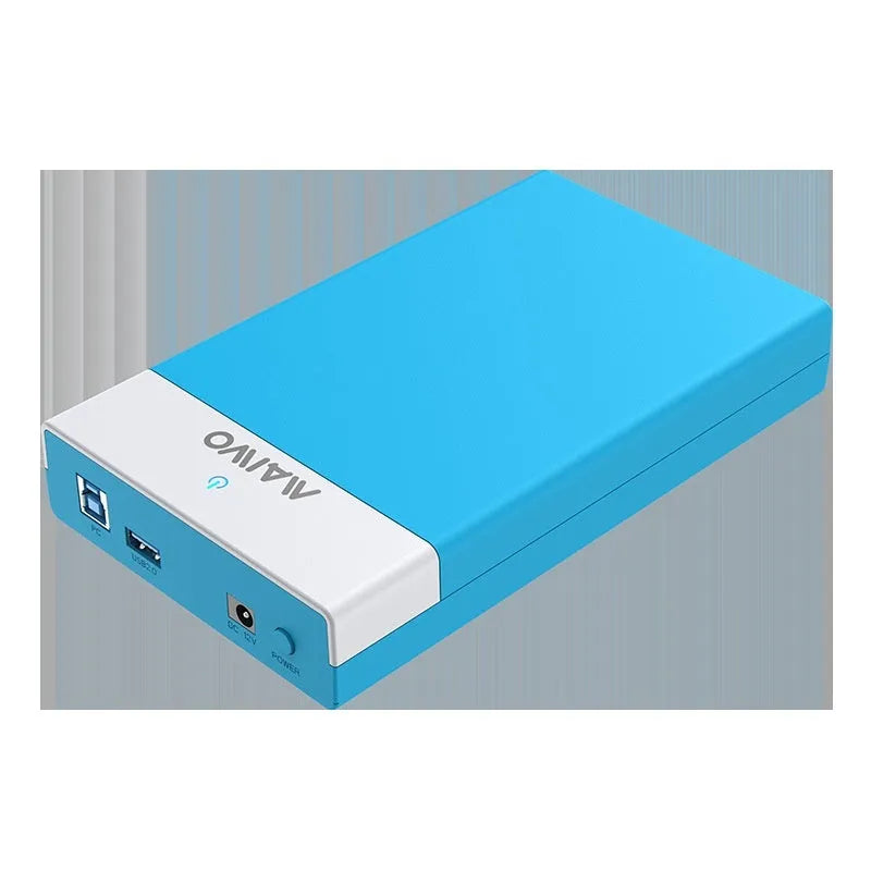 3.5 inch USB 3.0 SATA hard disk enclosure with sliding cover in black silver colour variant