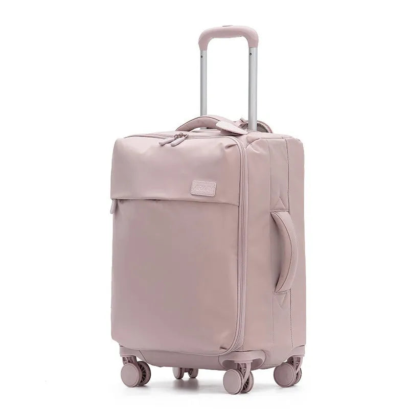 Ultra-light waterproof Oxford cloth suitcase with universal wheels in bluestone green colour
