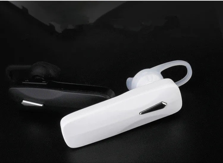 M163 black and white Bluetooth car headset for hands-free calls and music control