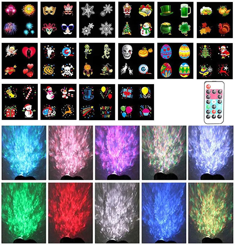 Outdoor waterproof double-tube LED light displaying animated water pattern effect.