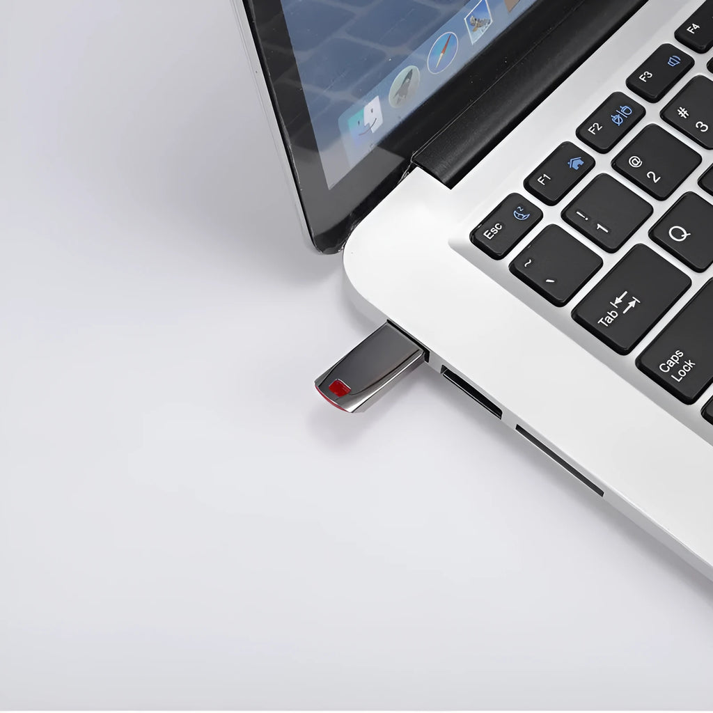Metal shell USB flash drive with large capacity up to 2TB and USB 2.0 connector.