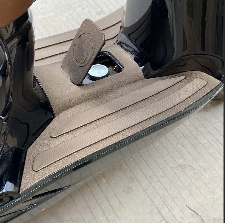 Motorcycle 3D rubber foot pad modification accessories for front footrests in black grey and bronze gold colours