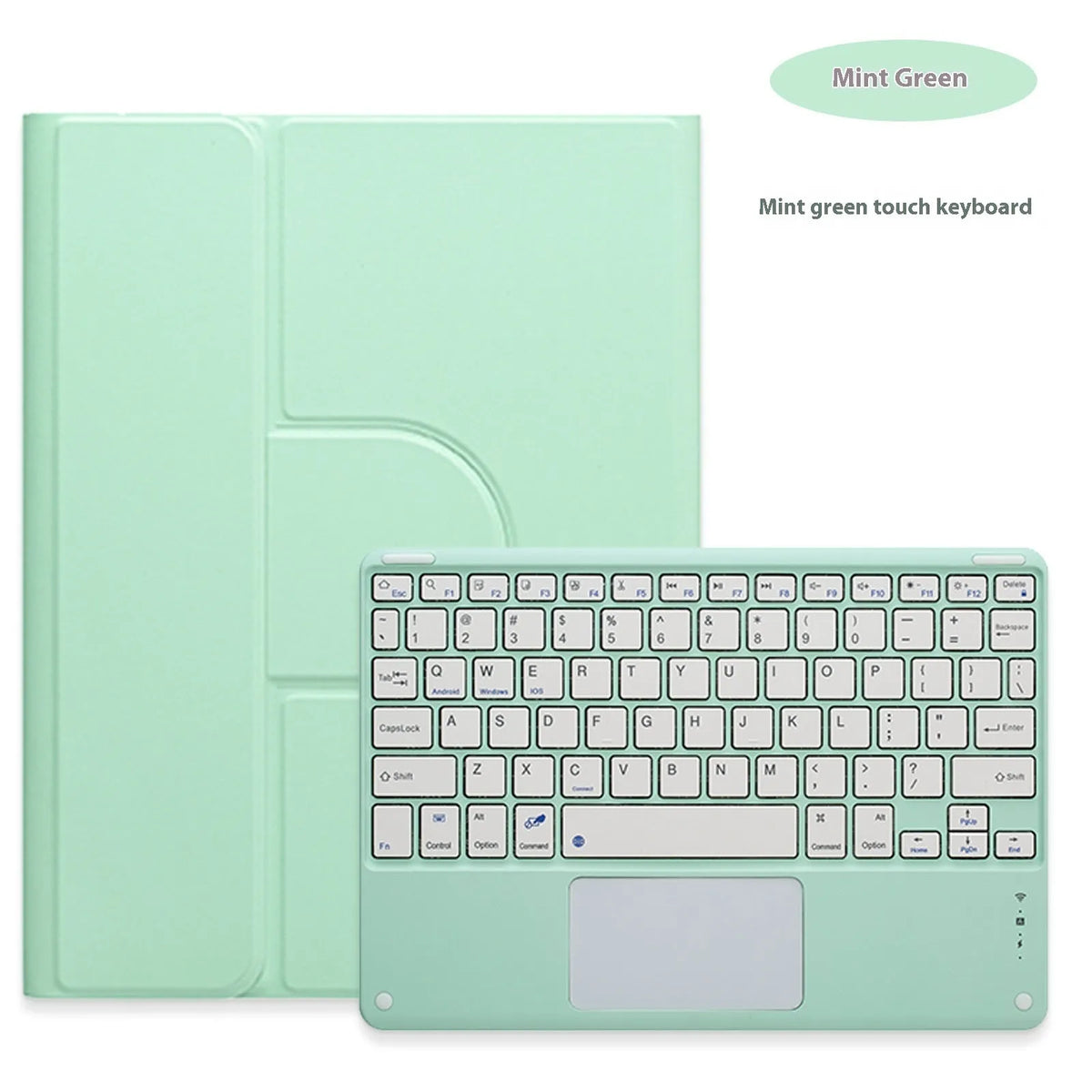Acrylic rotating protective sleeve with pen slot for iPad keyboard case in black