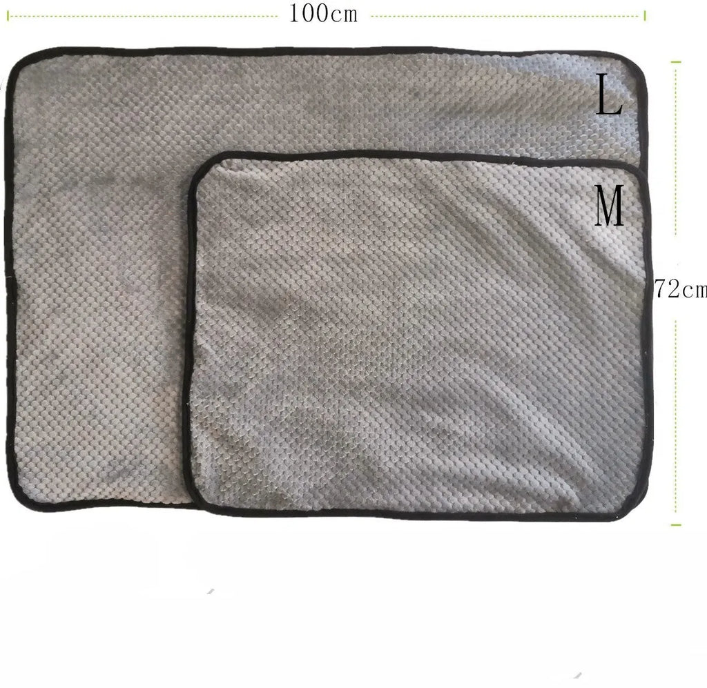Dog urine pad in grey, blue, khaki or yellow, polyester, sizes M 65x50cm and L 100x72cm