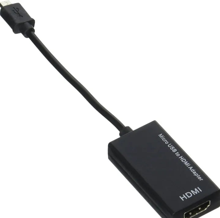 Black DisplayPort to HDMI adapter cable with 12cm length for smartphone TV connection