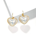 A pair of gold coloured alloy clip-on ear clip earrings for women.
