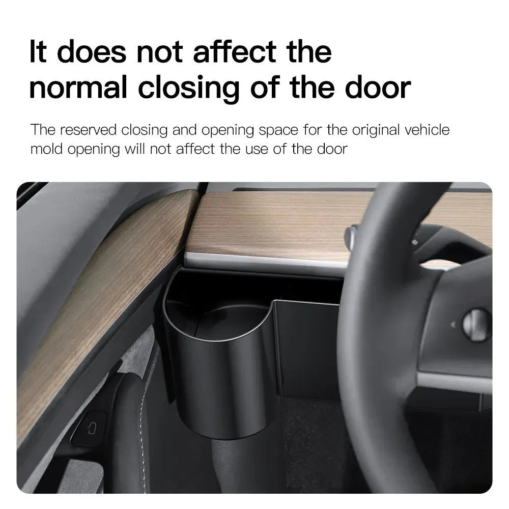 Tesla Model 3 and Model Y dashboard cup holder with waterproof plastic construction
