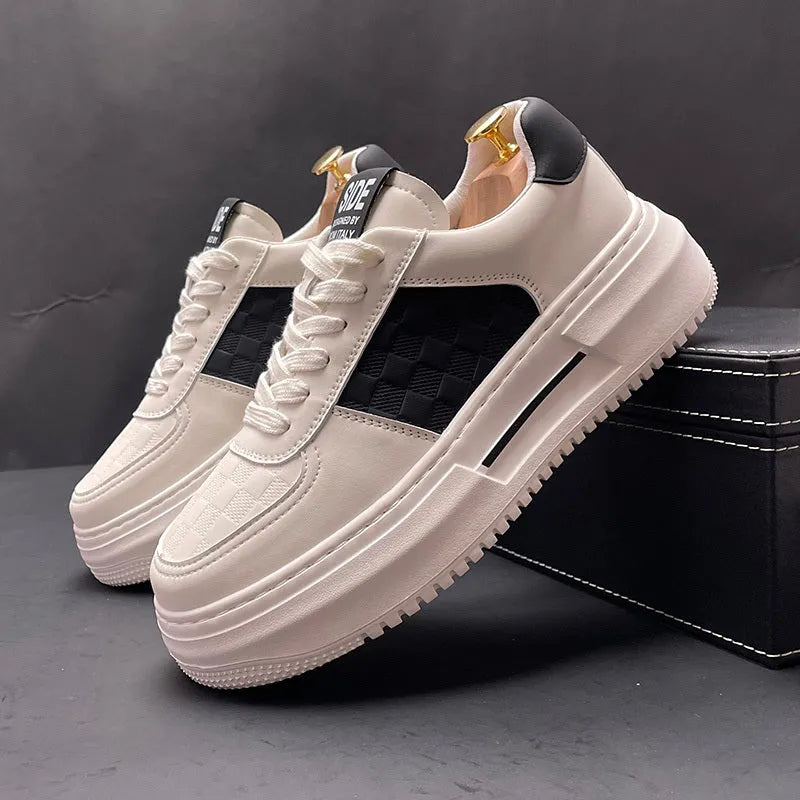 Unisex white and green cloth sports casual shoes with rubber foam soles.
