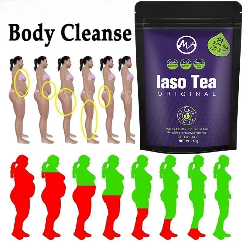 Sealed bag of sugar-free instant slimming tea with cold soaking preparation.
