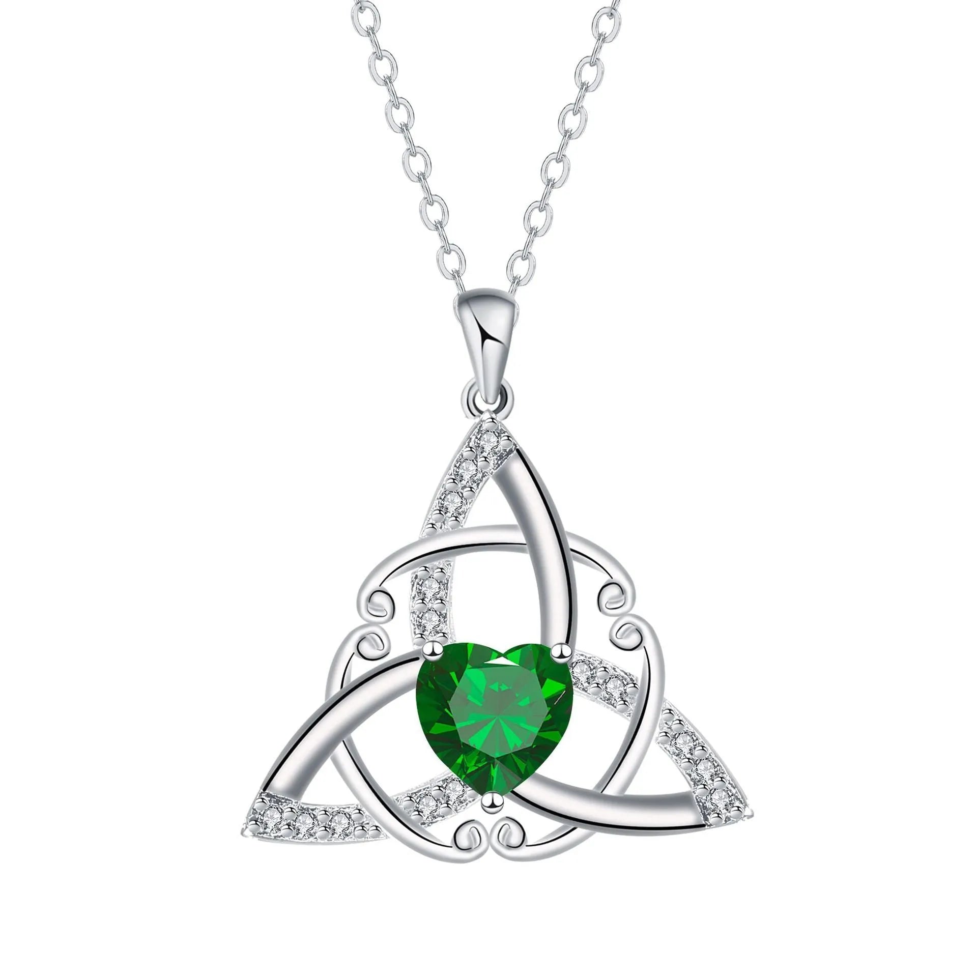 Celtic knot pendant necklace for women in copper with geometric design