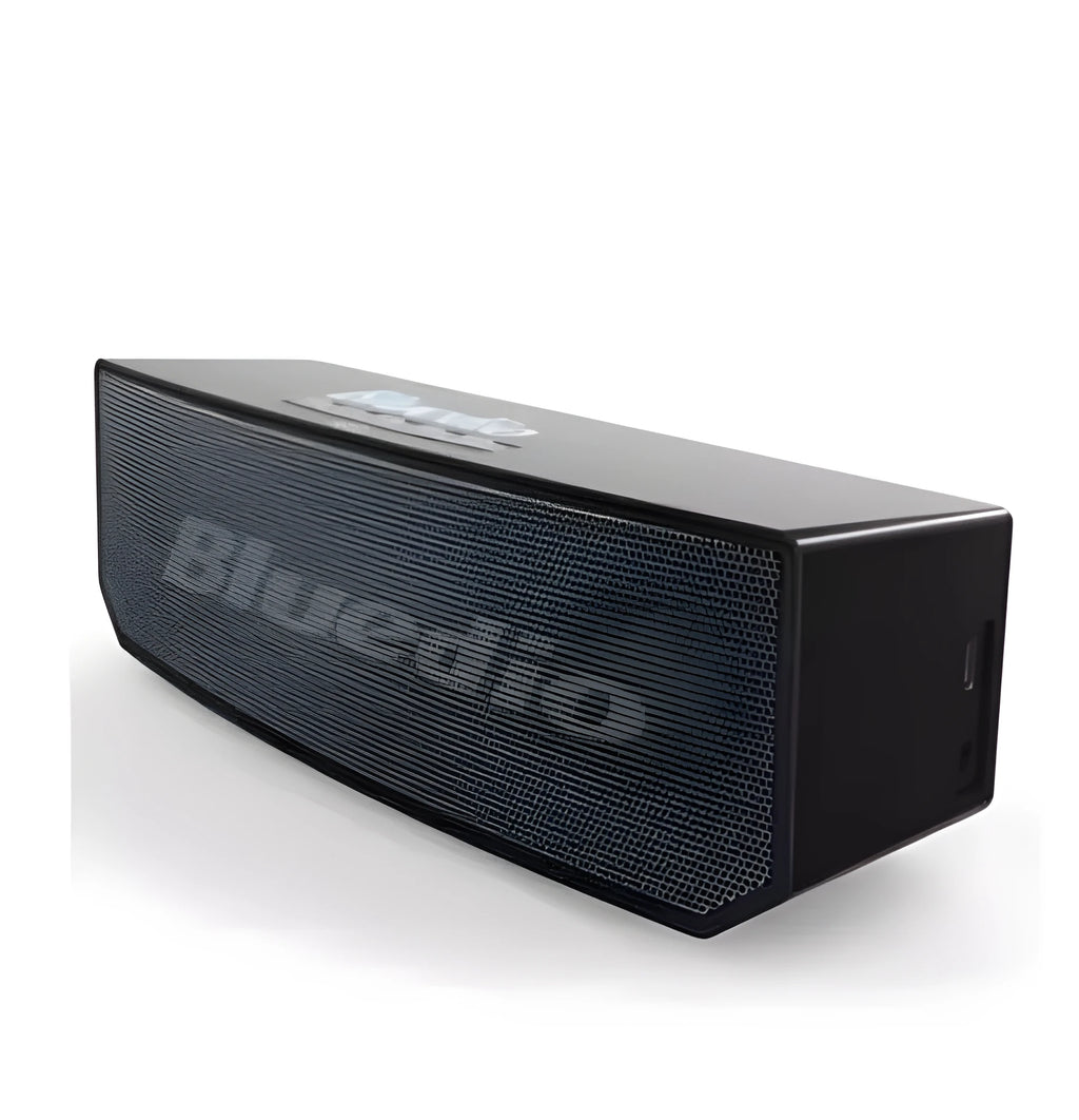 Black BS-6 cloud smart speaker with compact rectangular design