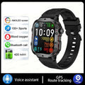 QX11 Smart Bluetooth Watch in black zinc alloy case with TFT touch screen displaying heart rate data
