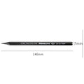 Single wood-free graphite pencil on white background full lead core 146mm length