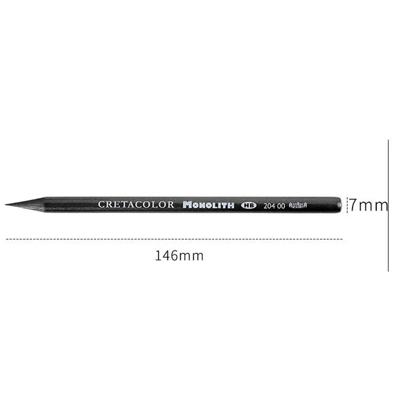 Single wood-free graphite pencil on white background full lead core 146mm length