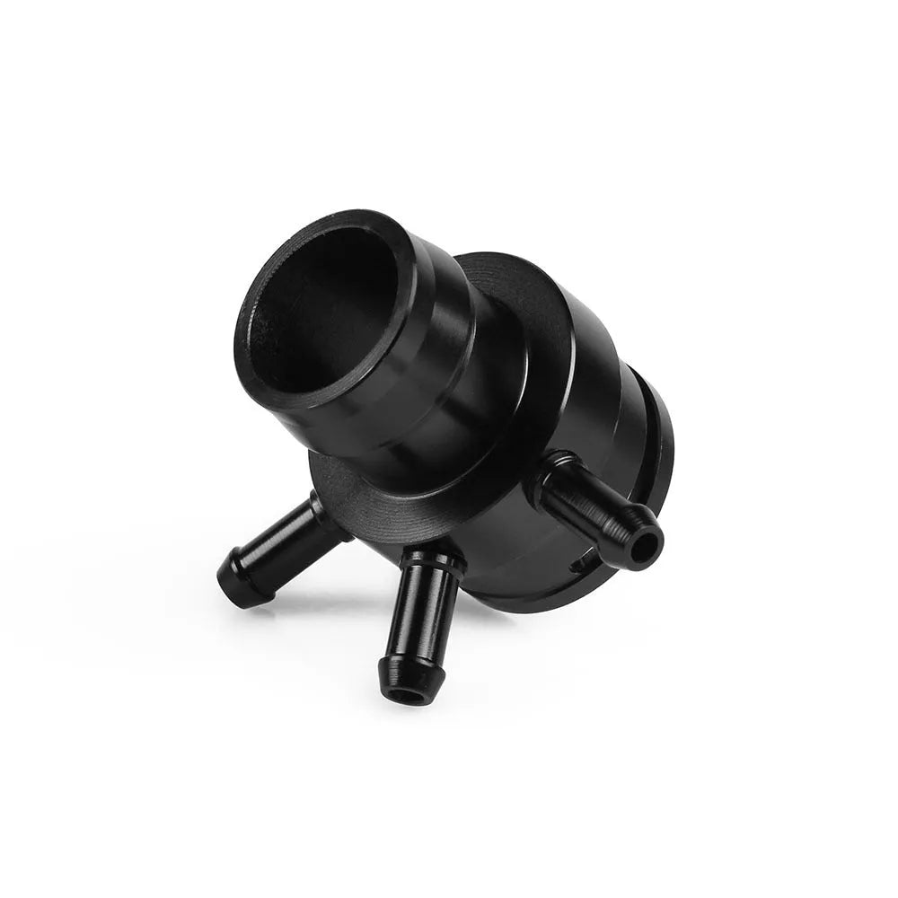 Black and titanium vacuum adapter tee for second generation engine vacuum line connections